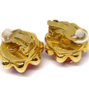 Chanel Button Earrings Gold Clip-On 29