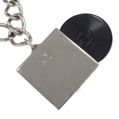 Chanel Record Cassette Tape Chain Belt Silver Rhinestone 04P