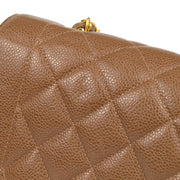 Chanel 1994-1996 Brown Caviar Small Diana Shoulder Bag