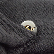CHANEL Turtleneck Long Sleeve Knit One Piece Dress Black