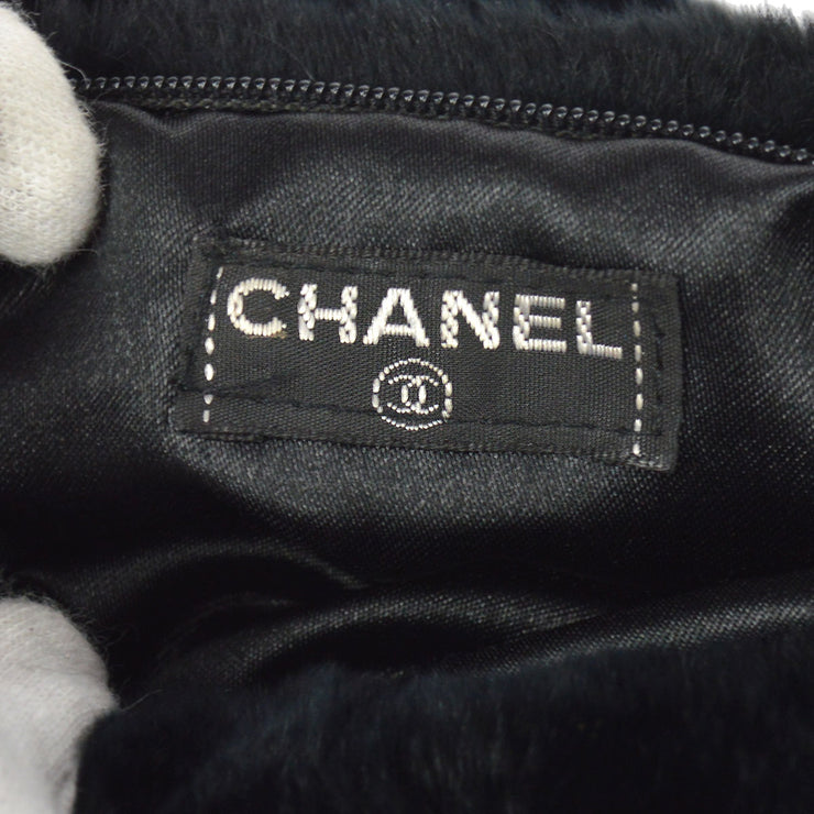 Chanel 2001 CCロゴマフブラックファーサッチェル