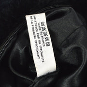 Chanel 2001 CC徽标Muff黑色皮草satchel