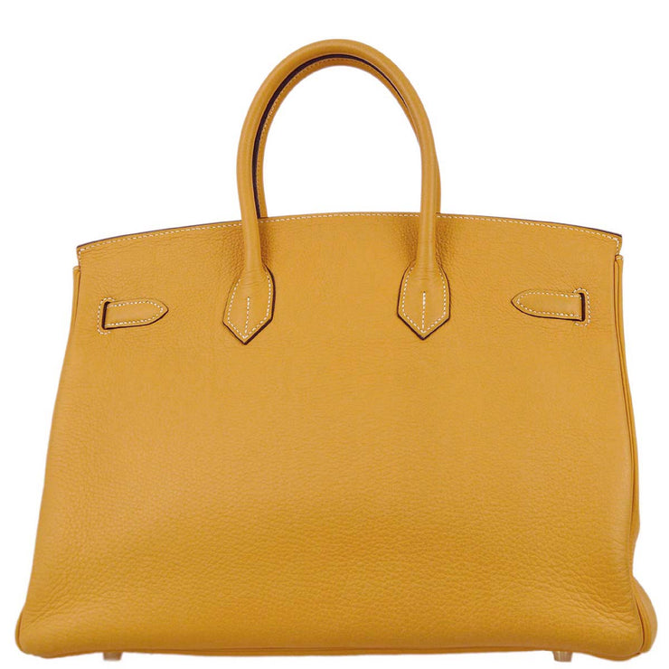 Hermes 2005 Beige Clemence Birkin 35 AMORE Vintage Tokyo