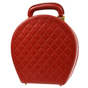 Chanel 1986-1988 Red Lambskin Vanity Handbag