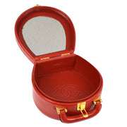 CHANEL 1986-1988 Red Lambskin Vanity handbag