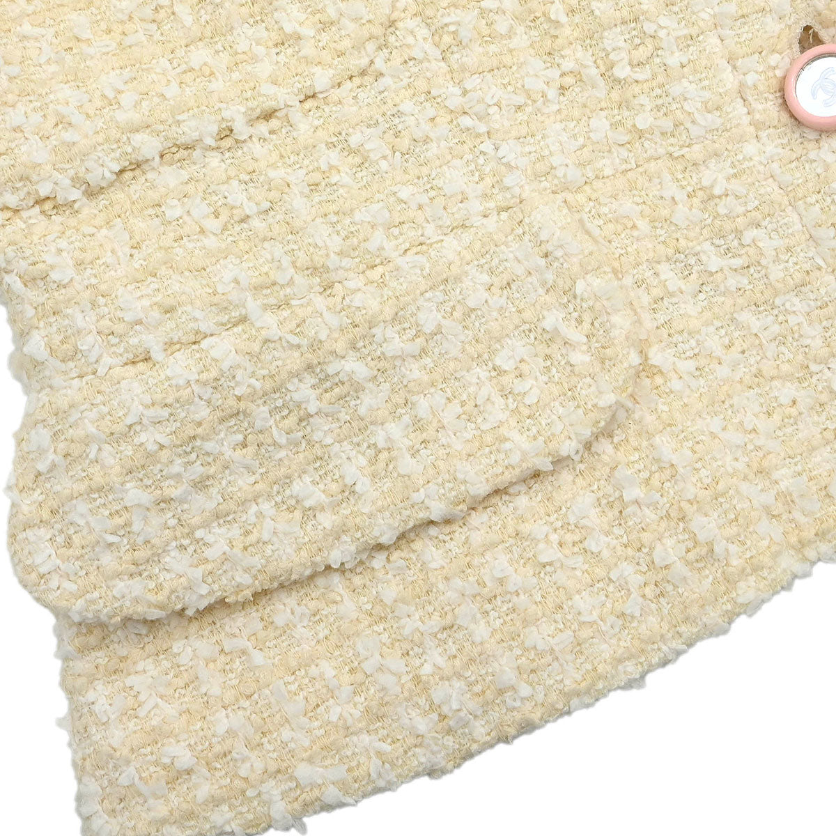 Chanel 1995 Setup Suit Jacket Skirt White #40