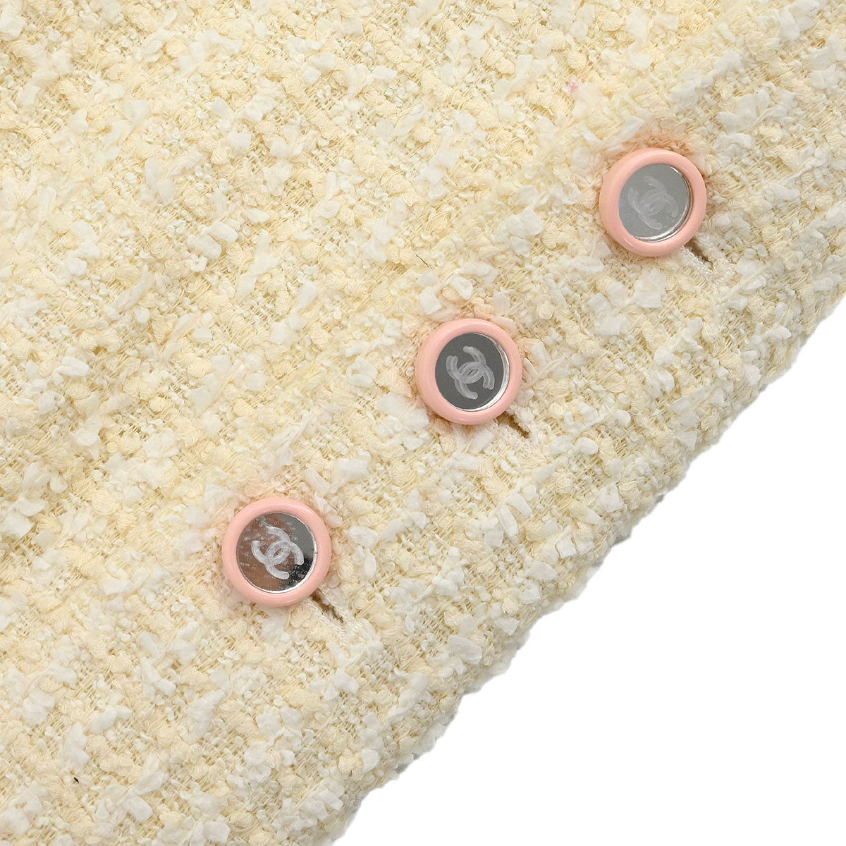 Chanel 1995 Setup Suit Jacket Skirt White #40