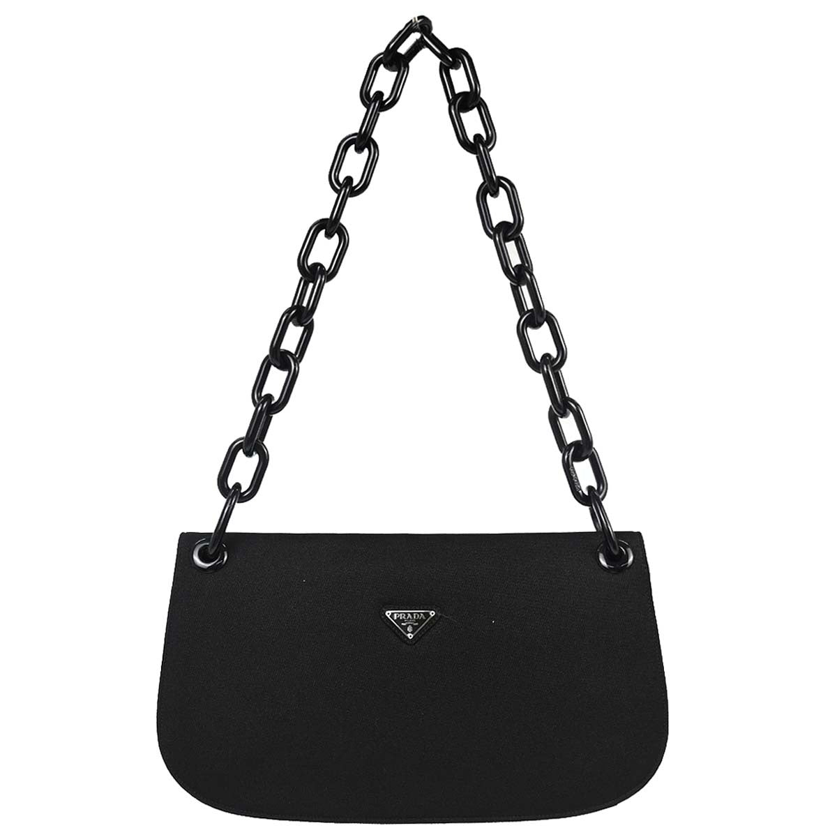 Prada Black Canvas Shoulder Bag