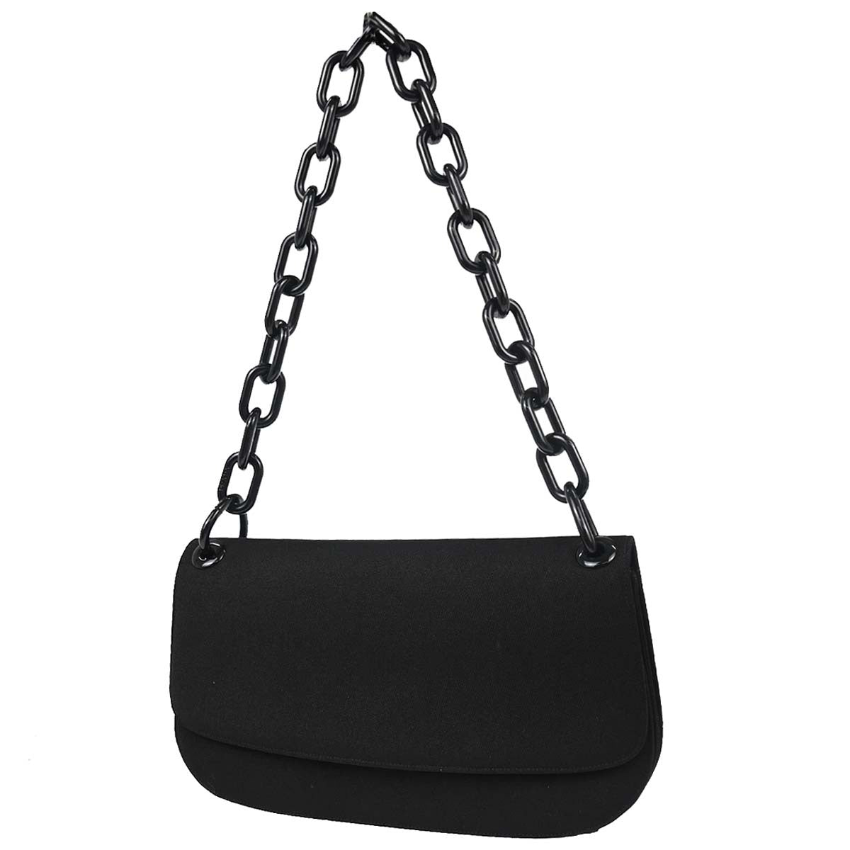Prada Black Canvas Shoulder Bag