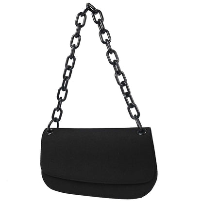 Prada Black Canvas Shoulder Bag