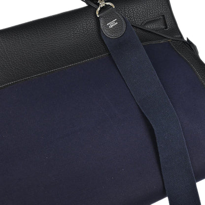 Hermes Toile Officier Taurillon Clemence Kelly 50 Retourne 2way Shoulder Handbag  2002