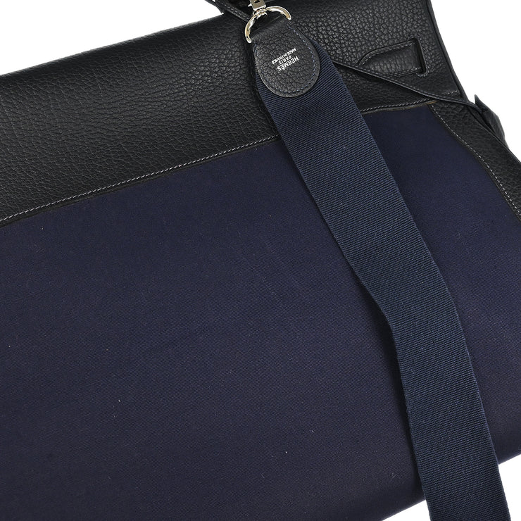 Hermes Toile Officier Taurillon Clemence Kelly 50 Retourne 2way Shoulder Handbag  2002