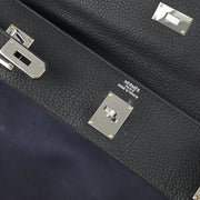 Hermes Toile Officier Taurillon Clemence Kelly 50 Retourne 2way Shoulder Handbag  2002