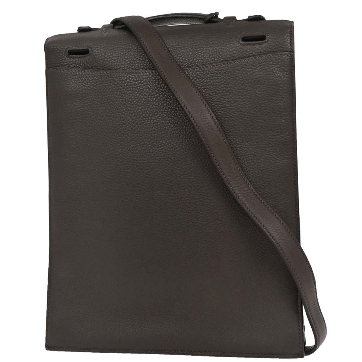 Hermes Taurillon Clemence Sac a Depeches DPLG Business Handbag