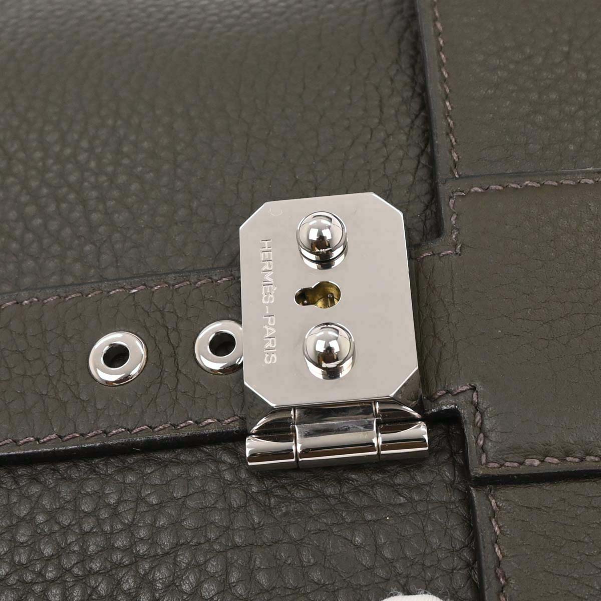 Hermes Taurillon Clemence Sac a Depeches DPLG Business Handbag