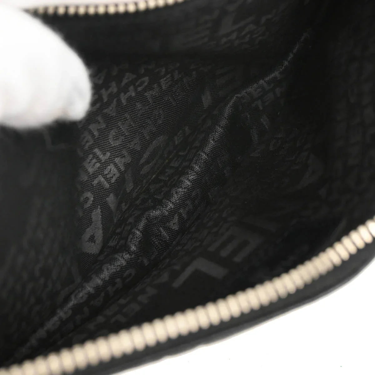 Chanel 2004-2005 Black Lambskin Icon Chain Handbag