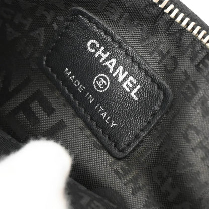 Chanel 2004-2005 Black Lambskin Icon Chain Handbag