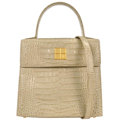 Yves Saint Laurent * Light Green Leather Handbag