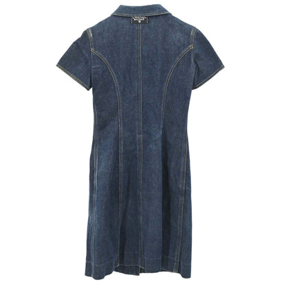 Chanel 1997 CC logo-buttons denim dress