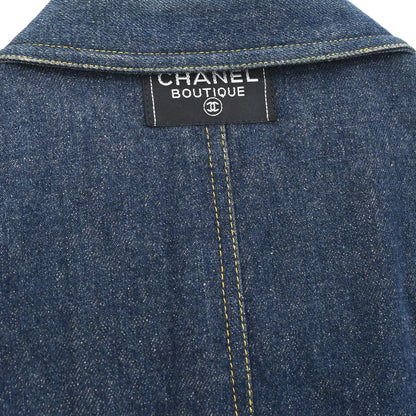 Chanel 1997 CC logo-buttons denim dress
