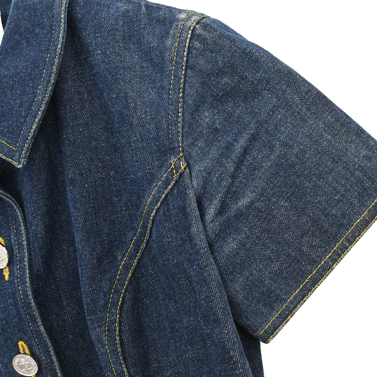 Chanel 1997 CC logo-buttons denim dress
