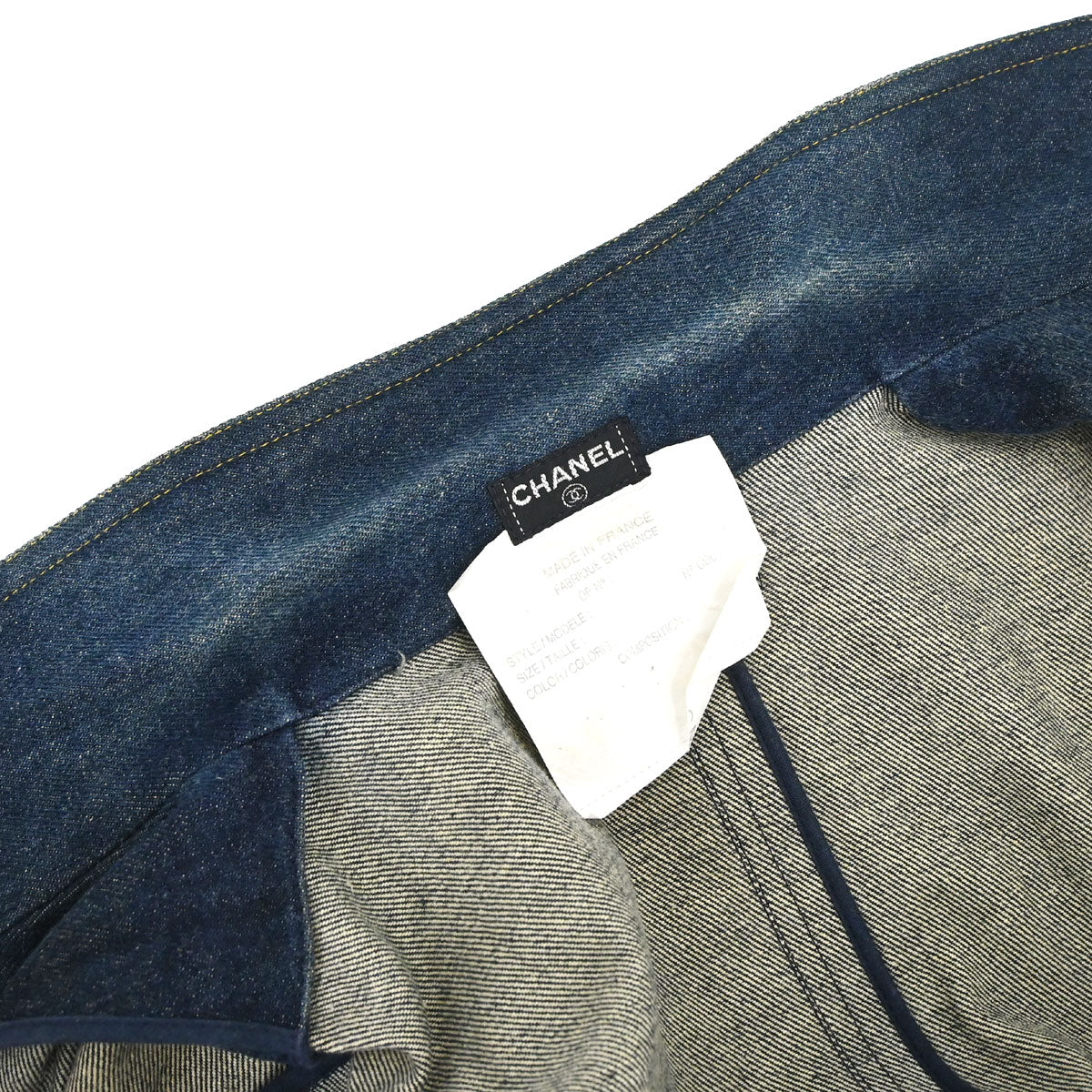 Chanel 1997 CC logo-buttons denim dress