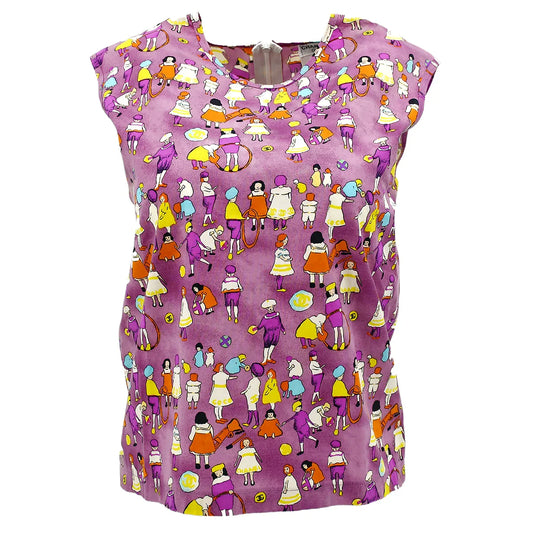 Chanel 2001 Spring graphic-print sleeveless top #42