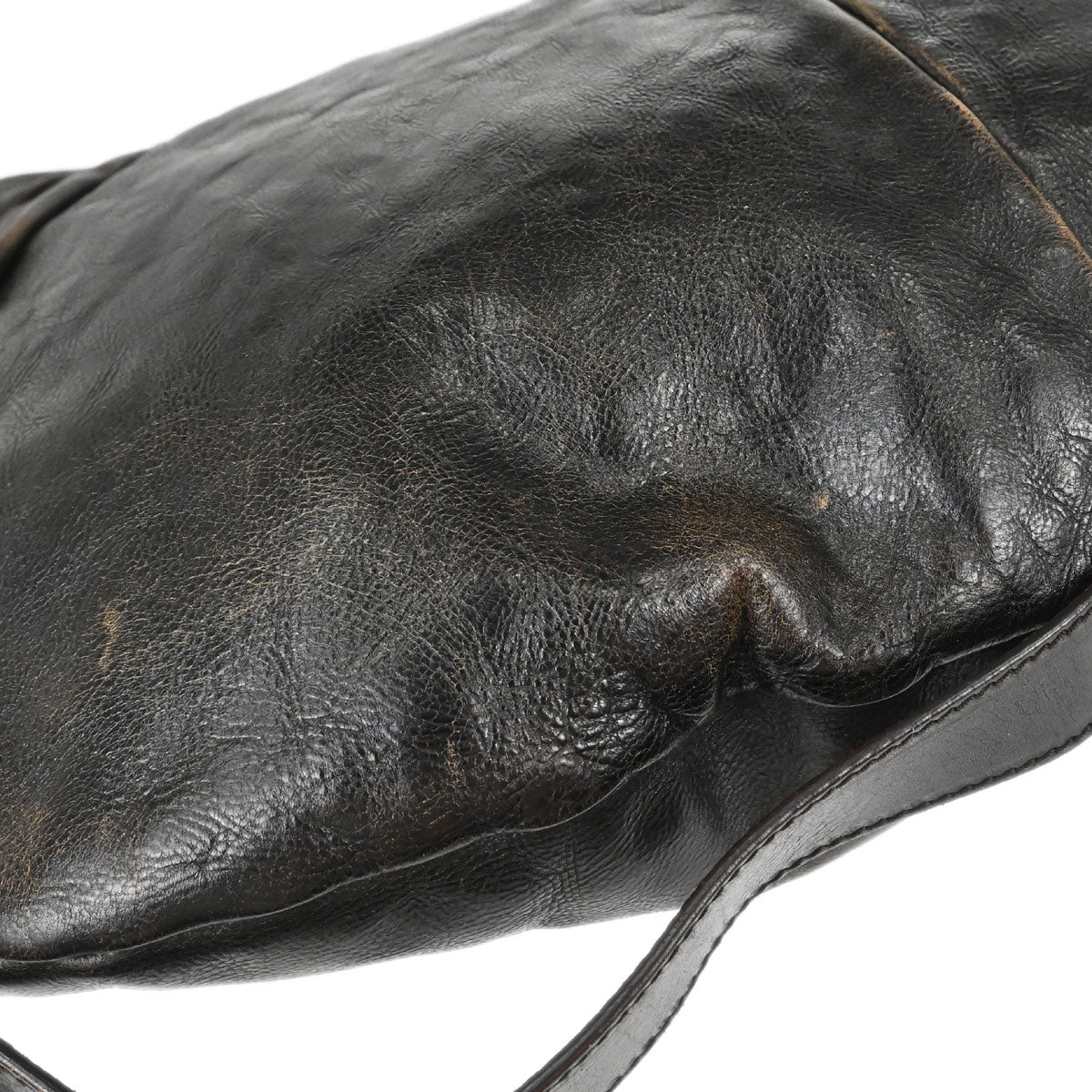 Yves Saint Laurent Dark Brown Leather Large Mombasa Handbag