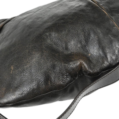 Yves Saint Laurent Dark Brown Leather Large Mombasa Handbag