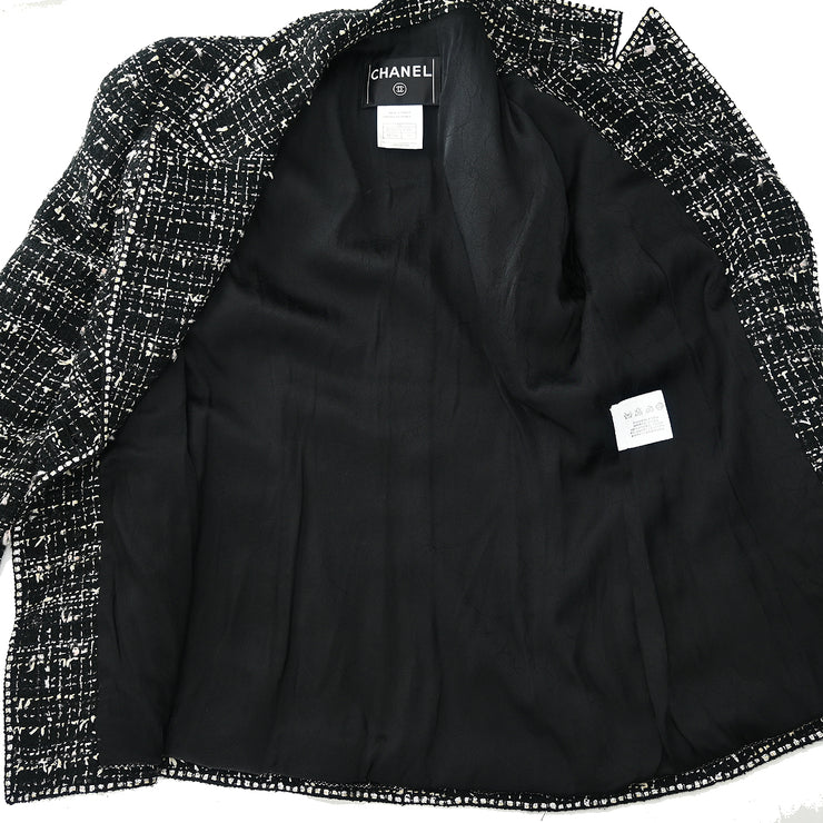 Chanel Emblem Single Breasted Jacket Black 05C #38