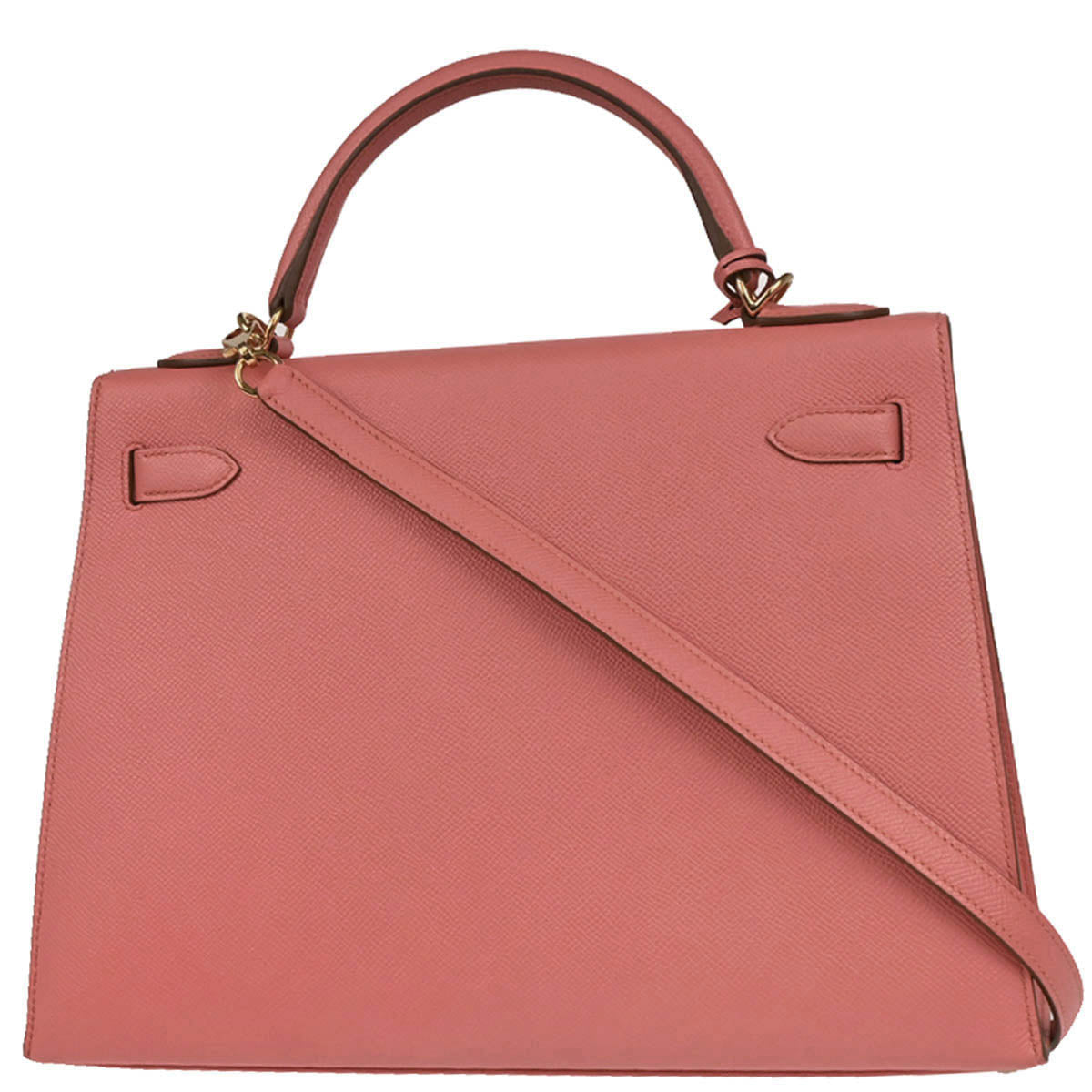 Hermes 2014 Flamingo Epsom Kelly 32 Sellier 2way Shoulder Handbag