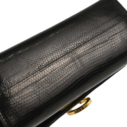 Salvatore Ferragamo Black Leather Gancini Shoulder Bag