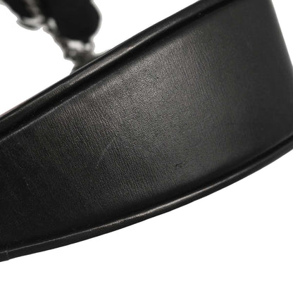 Saint Laurent Black Leather Love Heart Shoulder Bag