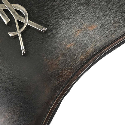 Saint Laurent Black Leather Love Heart Shoulder Bag