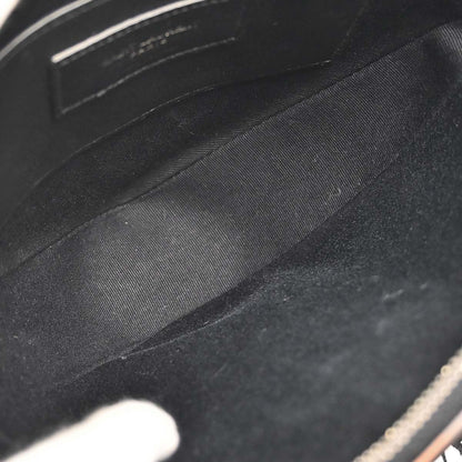Saint Laurent Black Leather Love Heart Shoulder Bag