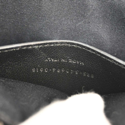 Saint Laurent Black Leather Love Heart Shoulder Bag