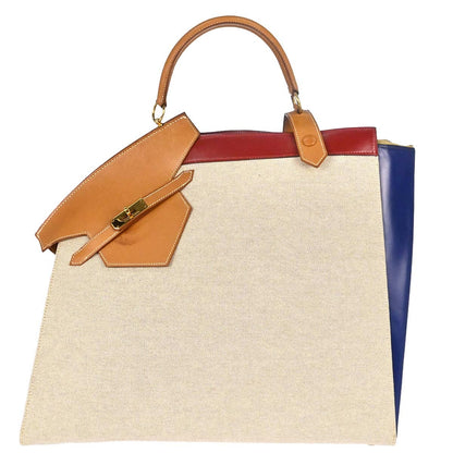 Hermes Natural Toile H Himalaya Handbag