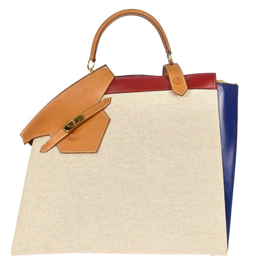 Hermes Natural Toile H Himalaya Handbag