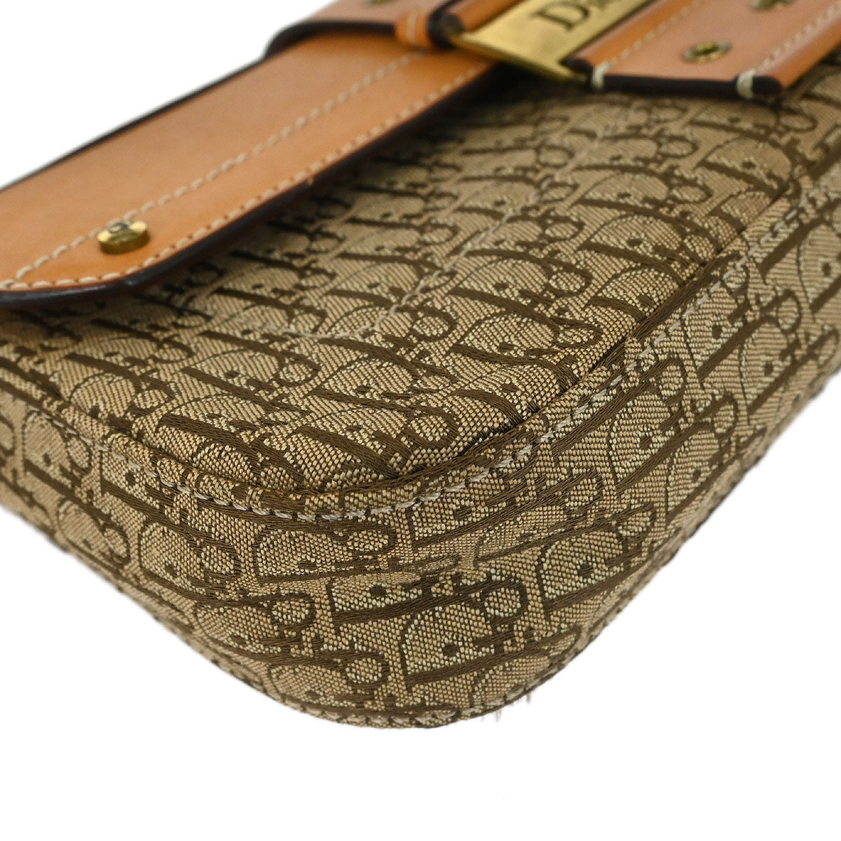 Christian Dior Brown Beige Street Chic Trotter Handbag