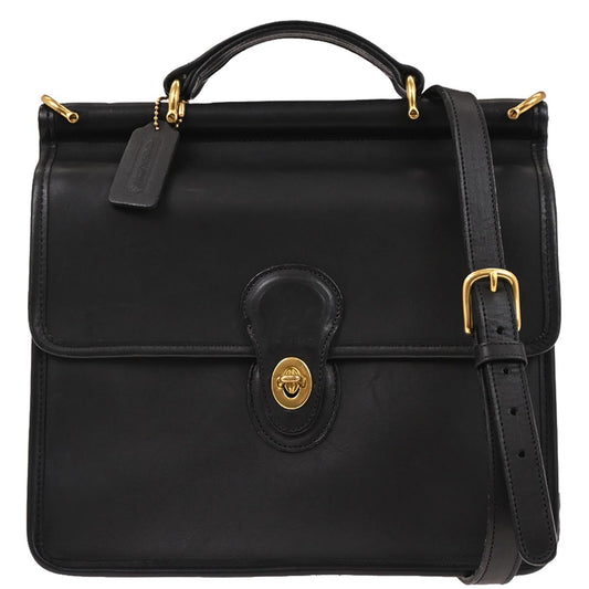 Coach Black Leather 2way Shoulder Handbag