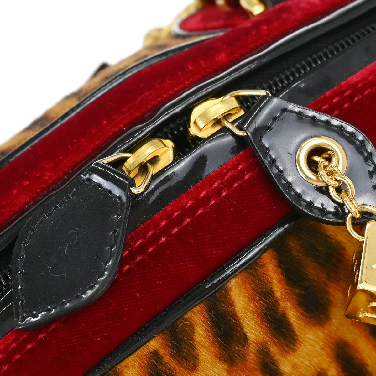 Christian Dior Brown Pony Hair Gambler Dice Handbag