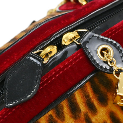 Christian Dior Brown Pony Hair Gambler Dice Handbag