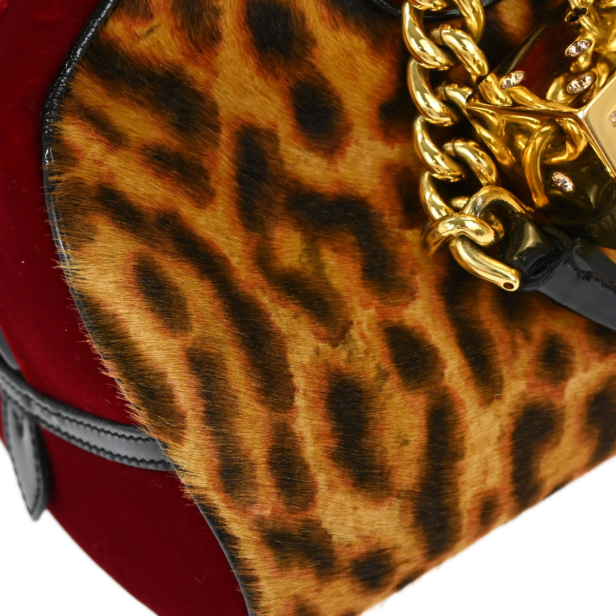 Christian Dior Brown Pony Hair Gambler Dice Handbag