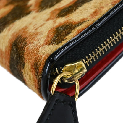 Christian Dior Brown Pony Hair Gambler Dice Handbag