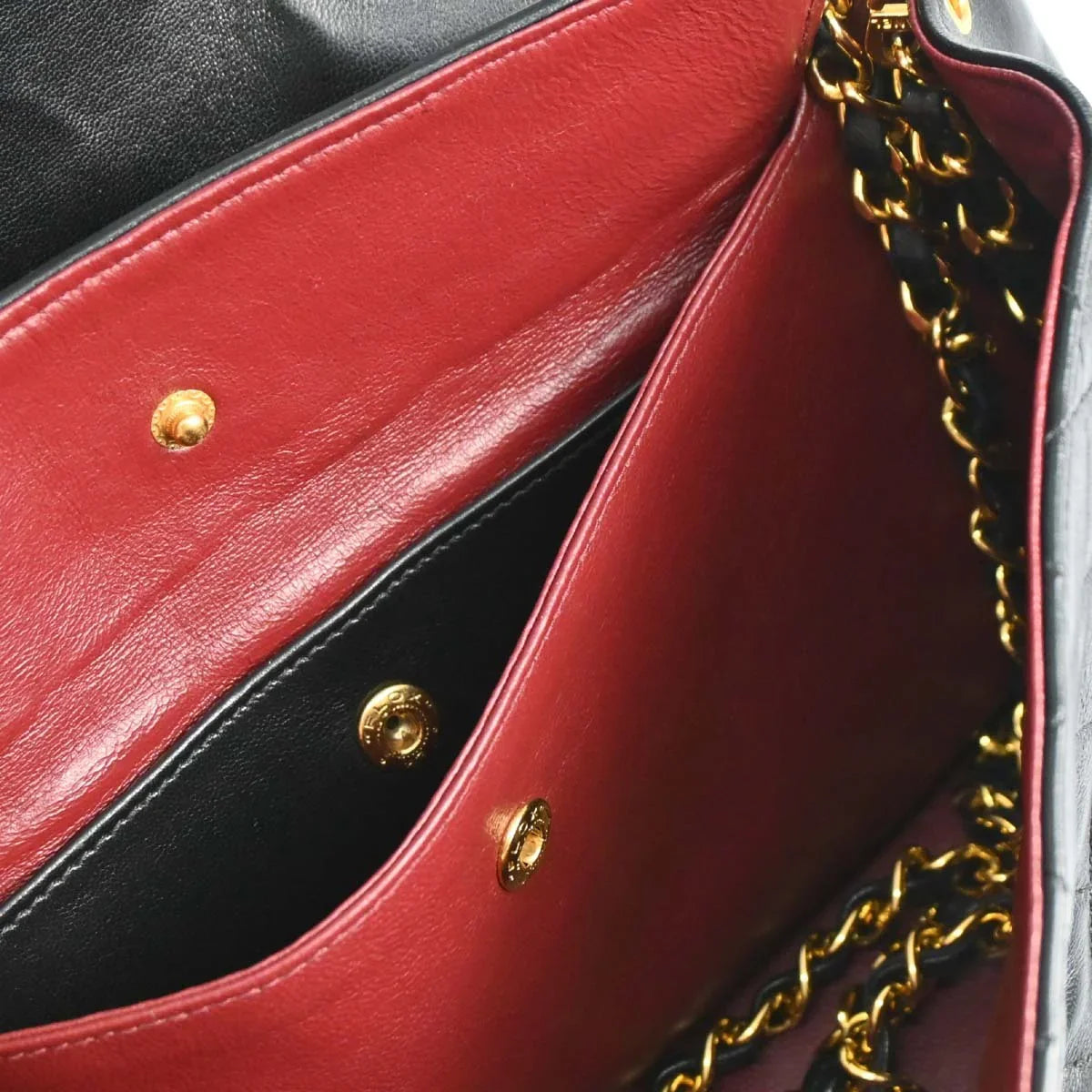 Chanel 1989-1991 Black Lambskin Shoulder Bag