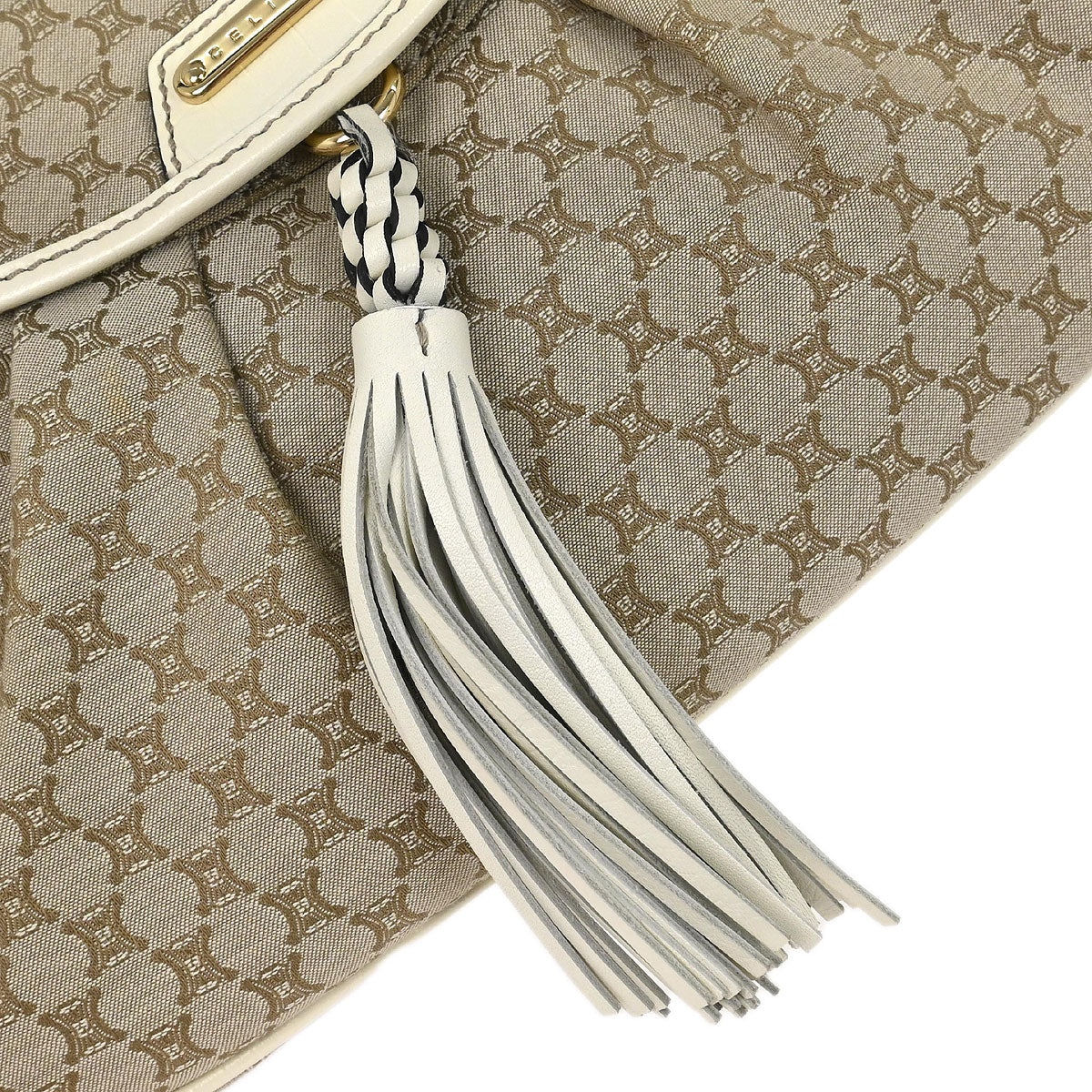 Celine * Beige Macadam Shoulder Bag