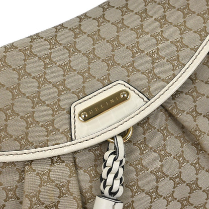 Celine * Beige Macadam Shoulder Bag