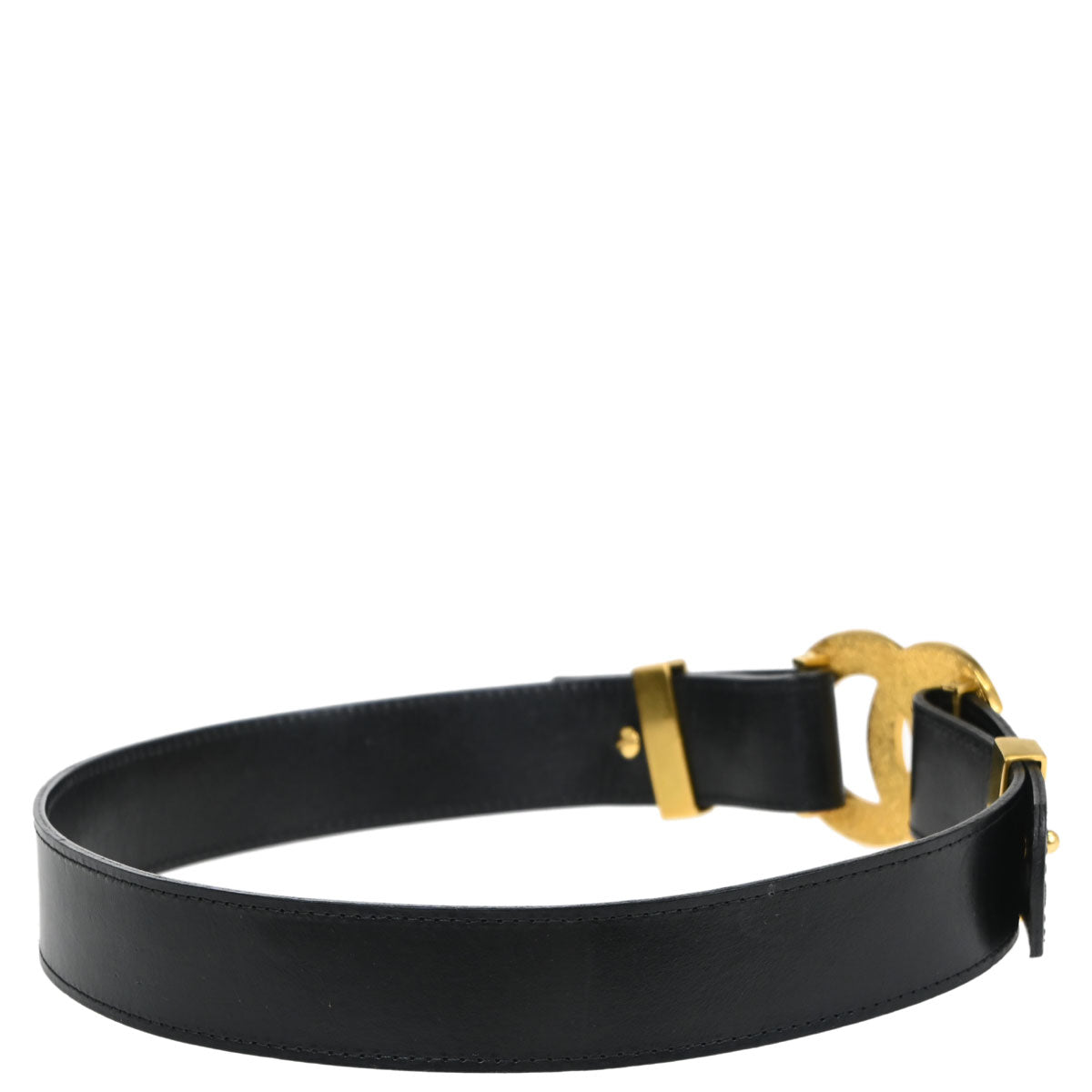 Chanel Black Leather Belt #75/30 96A Small Good