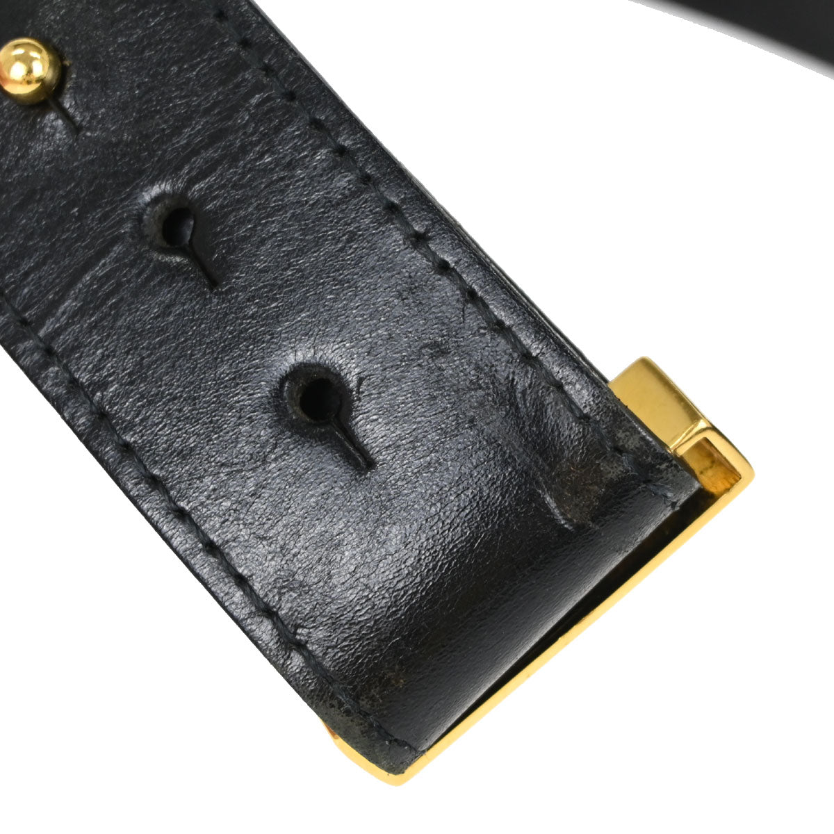 Chanel Black Leather Belt #75/30 96A Small Good