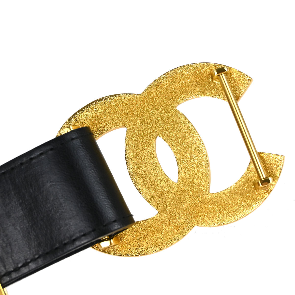 Chanel Black Leather Belt #75/30 96A Small Good